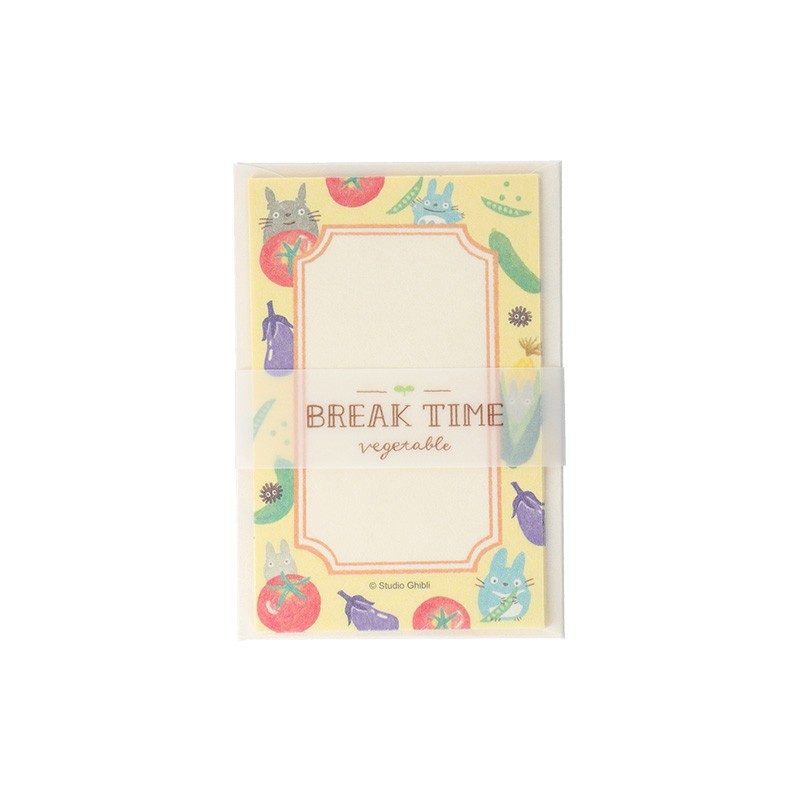 Cartes postales et Papier à lettres - Papier à lettres Break Time Légumes - Mon Voisin Totoro