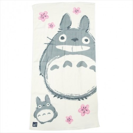 Linge de maison - Grande Serviette Imabari Totoro Sakura 60x120 cm - Mon Voisin Totoro
