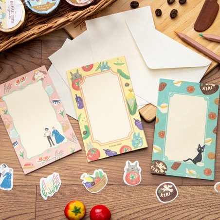 Postcards and Letter papers - Letter set Break Time Flowers - Howl's Moving Castle