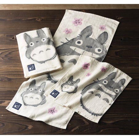 Linge de maison - Grande Serviette Imabari Totoro Sakura 60x120 cm - Mon Voisin Totoro