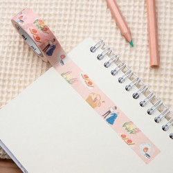 Accesorios de escritorio - Masking Tape Break Time Flores - El castillo ambulante