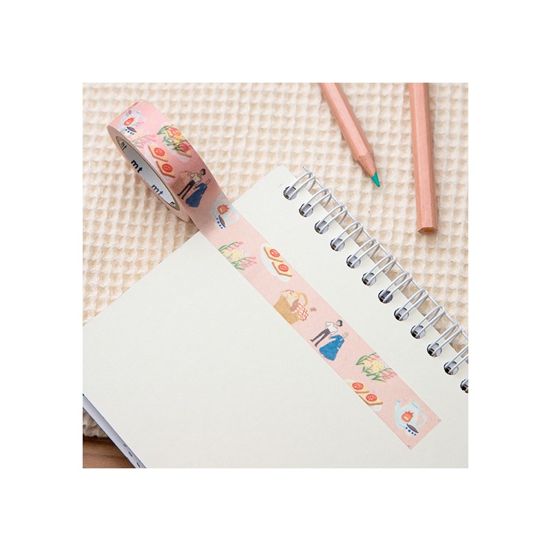 Accesorios de escritorio - Masking Tape Break Time Flores - El castillo ambulante