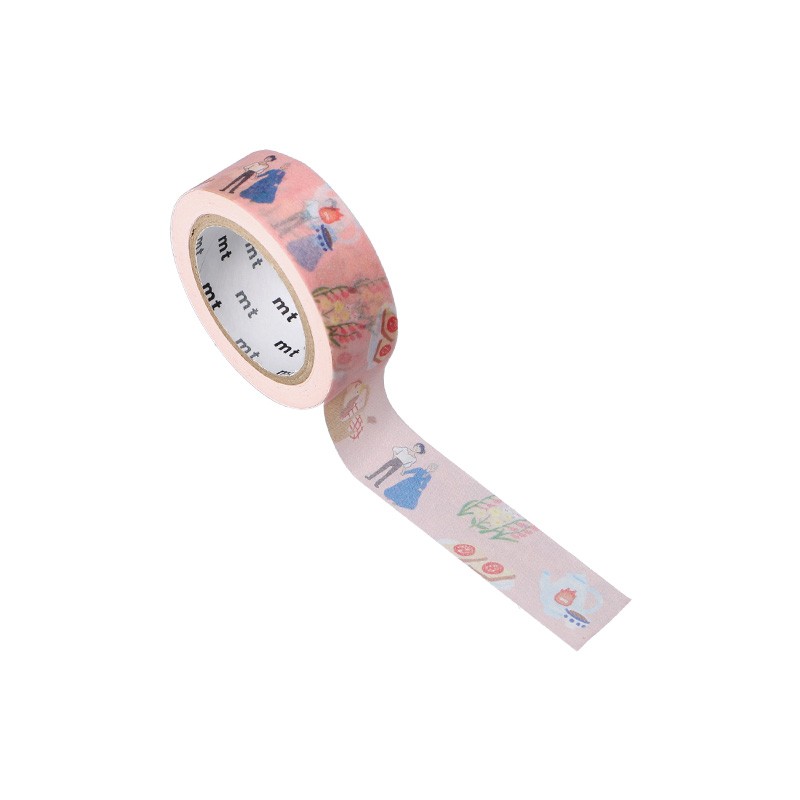 Accesorios de escritorio - Masking Tape Break Time Flores - El castillo ambulante