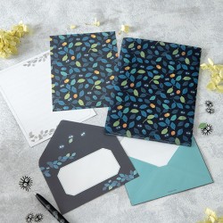 Postales y papel de cartas - Membrete y carpeta Noiraudes Feuillage - Mi vecino Totoro