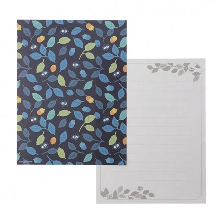 Postcards and Letter papers - Clear Folder & Letter Set Soot Sprites Leaves - My Neighbor Totoro