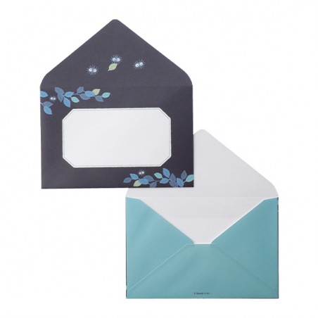 Postcards and Letter papers - Clear Folder & Letter Set Soot Sprites Leaves - My Neighbor Totoro