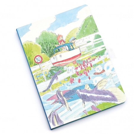 Notebooks and Notepads - Flexi Journal Ponyo & Sosuke - Ponyo on the Cliff