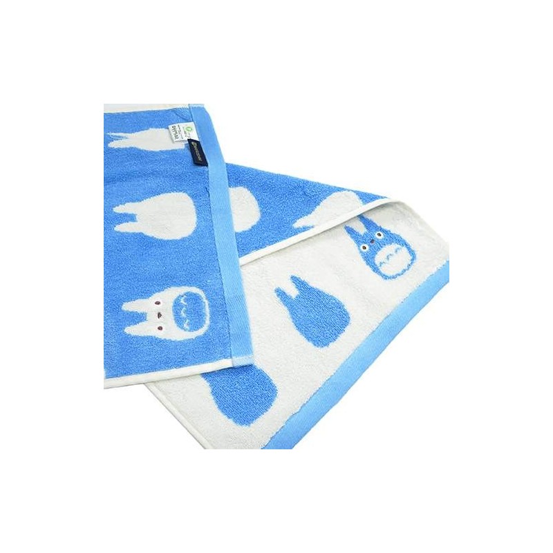 Linge de maison - Mini Serviette Silhouette Totoro Bleu 33x36 cm - Mon Voisin Totoro