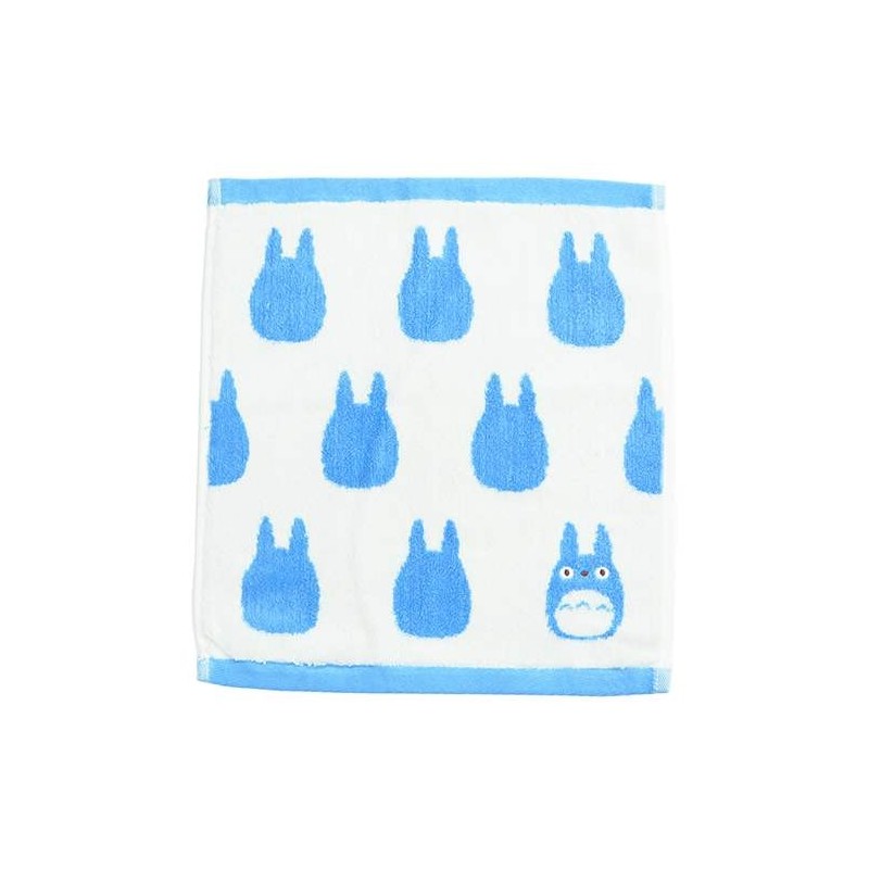Linge de maison - Mini Serviette Silhouette Totoro Bleu 33x36 cm - Mon Voisin Totoro