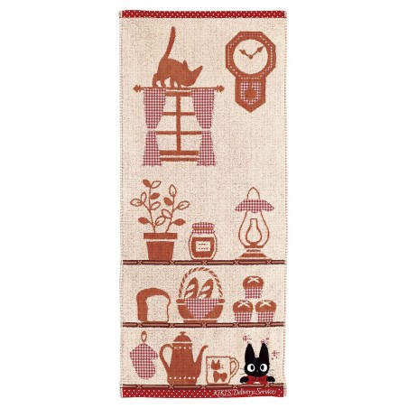 Linge de maison - Serviette Jiji Étagères 34x80 cm - Kiki la petite sorcière