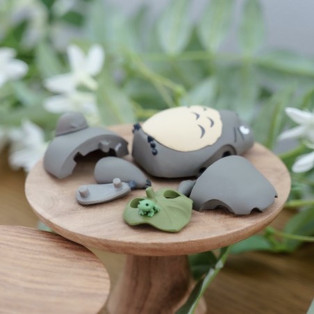 Puzzle - Kumukumu 3D Puzzle Totoro Gris avec feuille - Mon Voisin Totoro