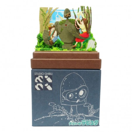 Loisirs créatifs - Diorama papier Sheeta & Pazu avec Robot Soldat - Le Château dans le c