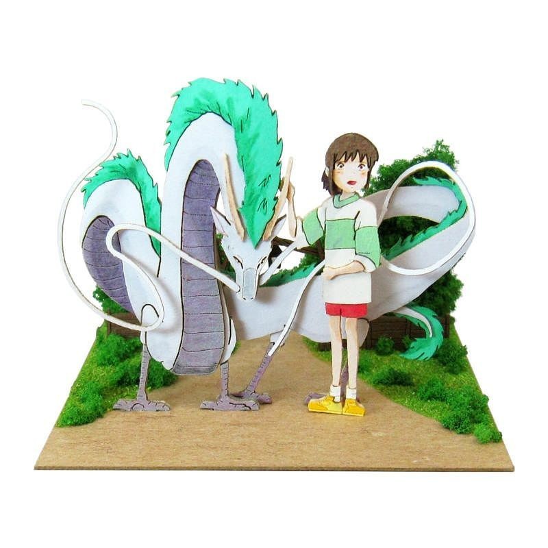 Paper Craft Haku dragon & Chihiro - Spirited Away