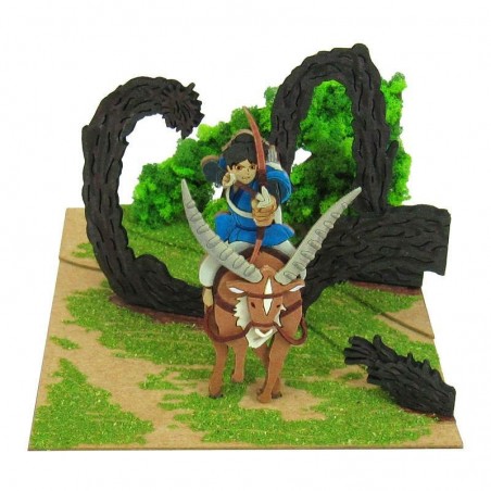 Loisirs créatifs - Diorama papier Ashitaka en forêt - Princesse Mononoké