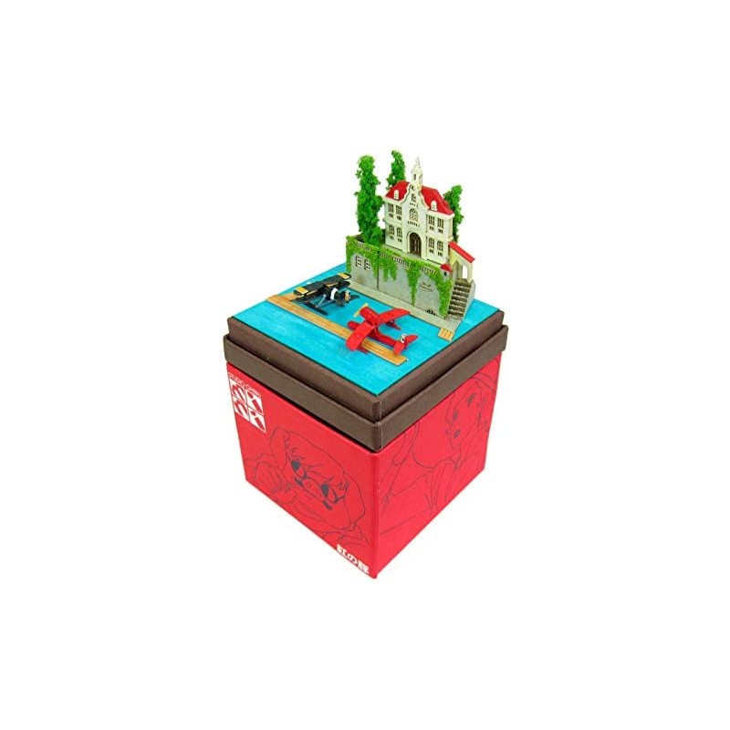 Théâtres de papier - Diorama papier Adriano & hydravion de chasse - Porco Rosso