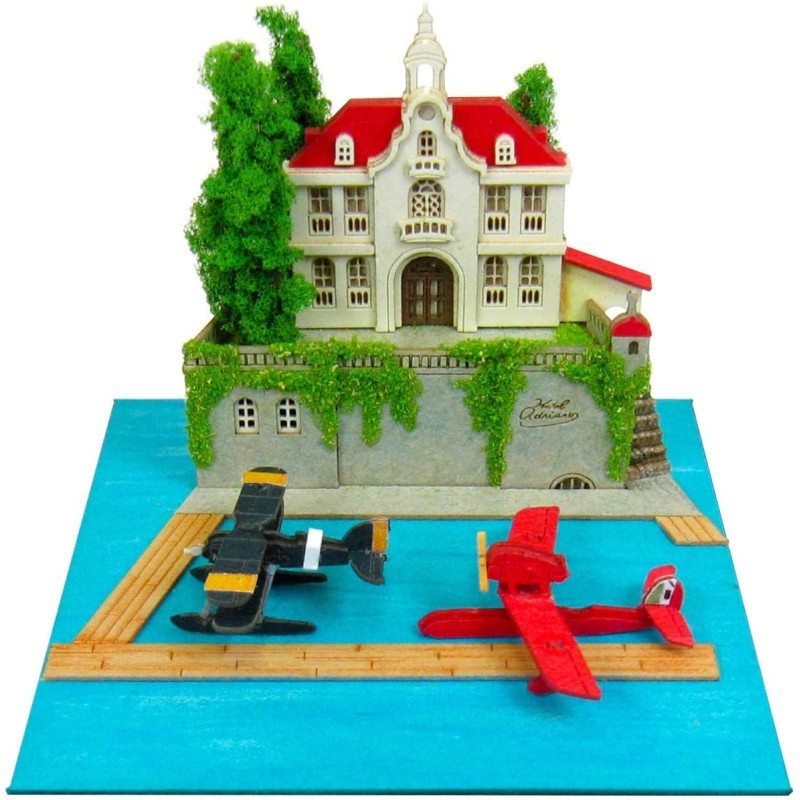 Théâtres de papier - Diorama papier Adriano & hydravion de chasse - Porco Rosso