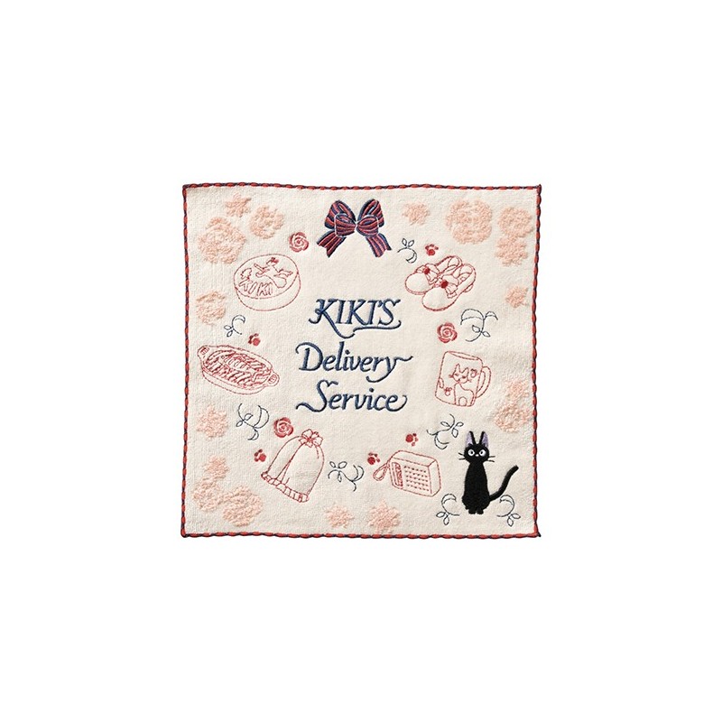 Linge de maison - Mini Serviette Jiji Merci 25x25 cm - Kiki la petite sorcière