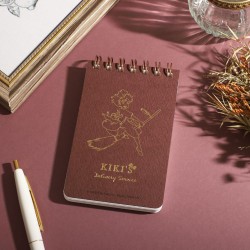 Cuadernos y libretas - Cuaderno de espiral gofrado 11.5×7.2cm Nicky en su escoba - Nicky la pet