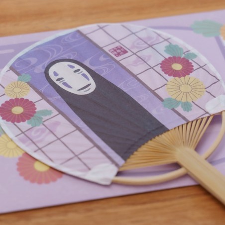 Accessories - Bamboo Fan & Letter Set No Face with Flower - Spirited Away