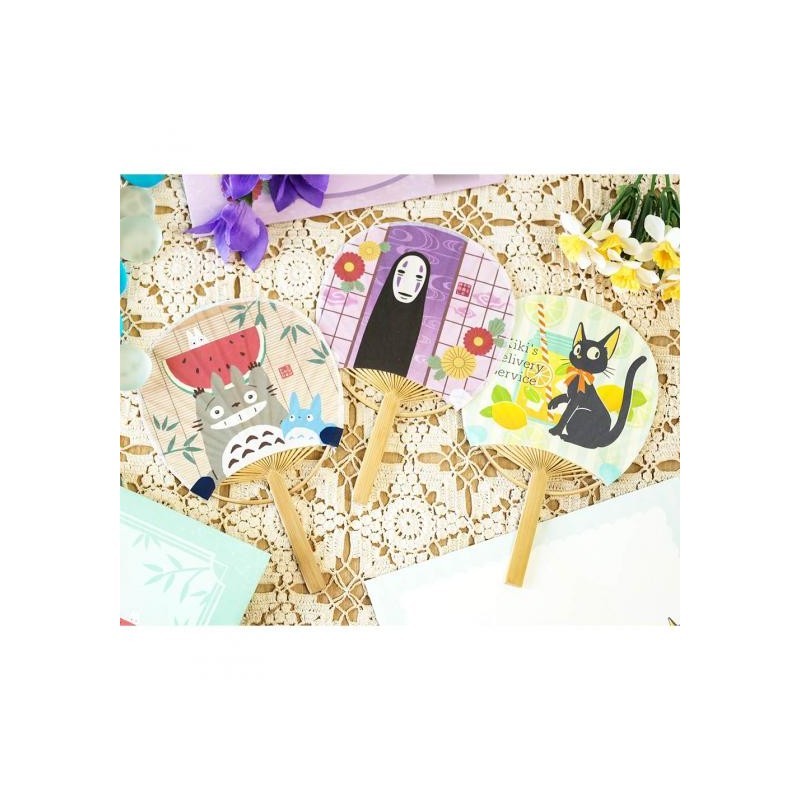Accessories - Bamboo Fan & Letter Set No Face with Flower - Spirited Away