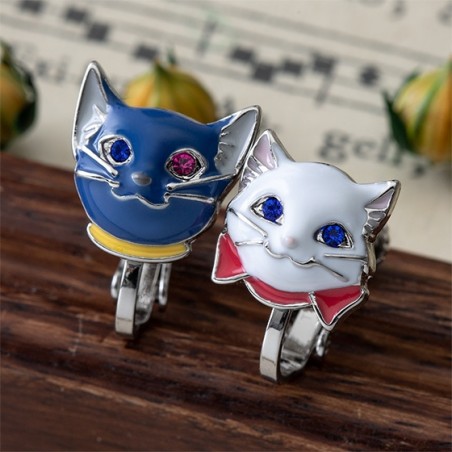 Bijoux - Boucles d’oreilles percées Yuki & Lune - Le Royaume des chats