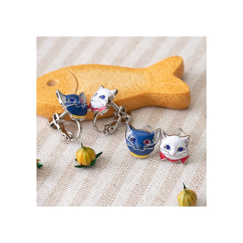 Bijoux - Boucles d’oreilles à clips Yuki & Lune - Le Royaume des chats