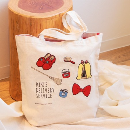 Bags - Embroidery Canvas Tote bag Kiki - Kiki's Delivery Service
