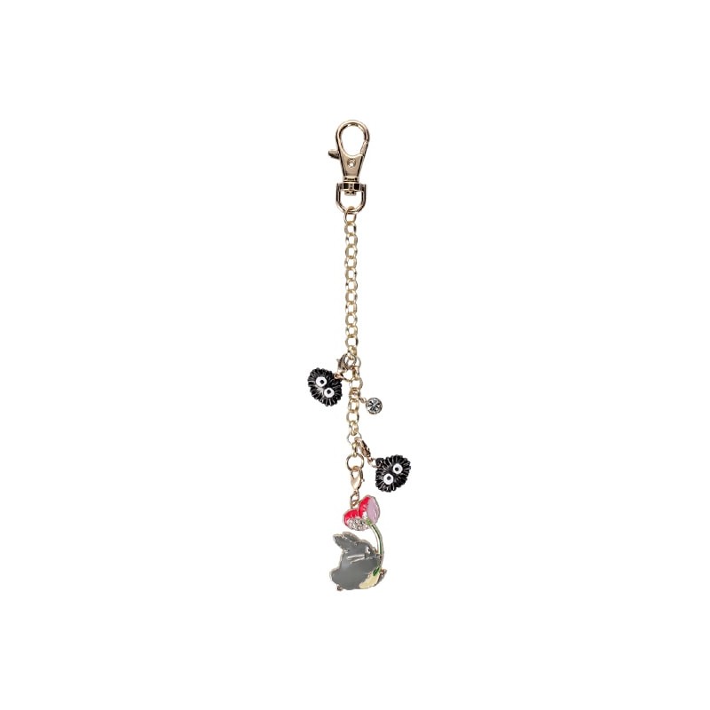 アクセサリー totoro...9760 Charm Chain Big Totoro & Flower - My Neighbor Totoro