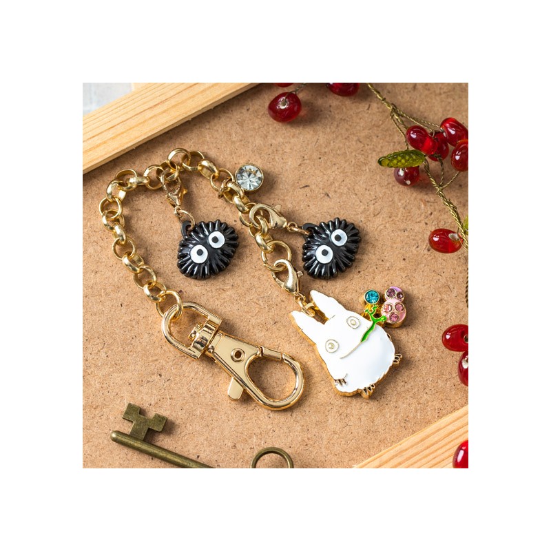 Straps - Chaînette Charms Totoro Blanc & Fruits - Mon Voisin Totoro