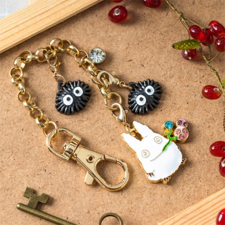 Straps - Chaînette Charms Totoro Blanc & Fruits - Mon Voisin Totoro