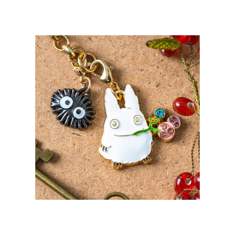 Straps - Chaînette Charms Totoro Blanc & Fruits - Mon Voisin Totoro
