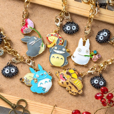 Straps - Chaînette Charms Totoro Blanc & Fruits - Mon Voisin Totoro