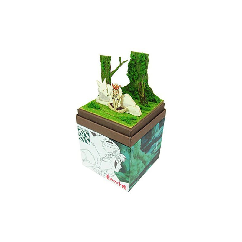Paper Theaters - Paper Craft San & Moro Wolf - Princess Mononoke