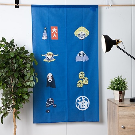 Curtains - Japanese Curtain Kichijo Blue - Spirited Away
