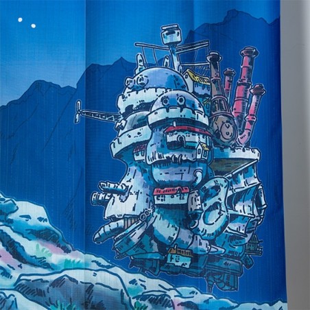 Curtains - Japanese Curtain Moonlit Night - Howl's Moving Castle