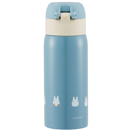 Kitchen and tableware - Mat Blue Thermos Bottle 350ml - My Neighbor Totoro