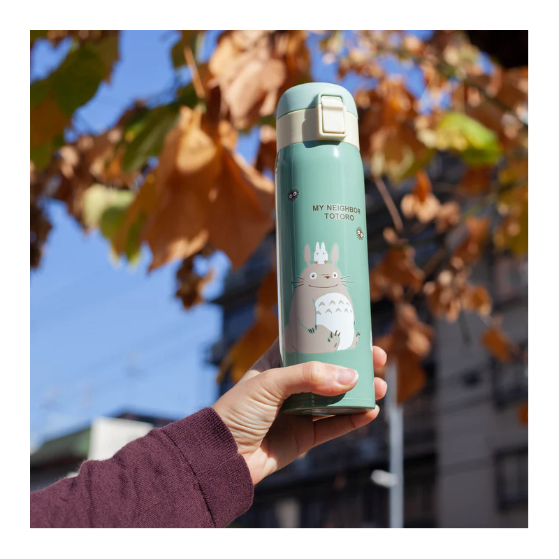 Kitchen and tableware - Mat Light Green Thermos Bottle 480ml - My Neighbor Totoro