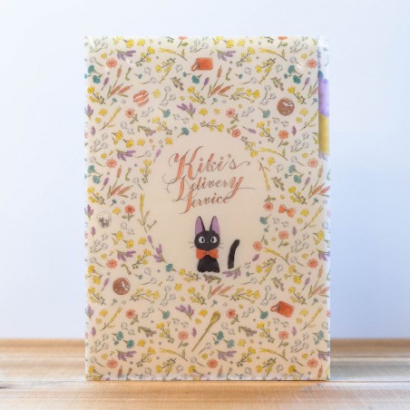 Storage - A4 size Clear with 3 flaps Flowers - Kiki’s Delivery Service