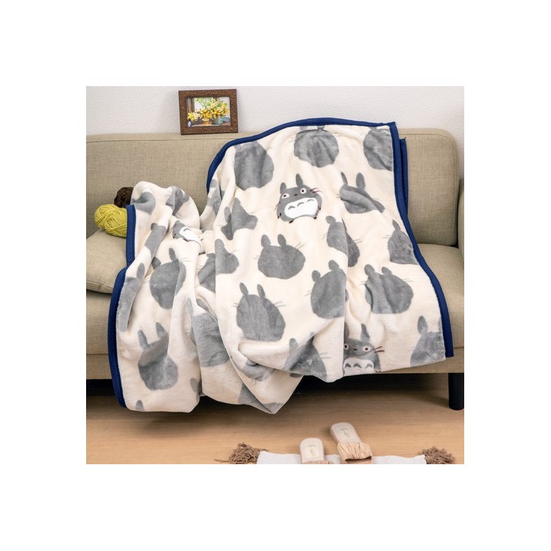 Linge de maison - Grande couverture Silhouette Totoro Gris 200x140 cm - Mon Voisin Toto