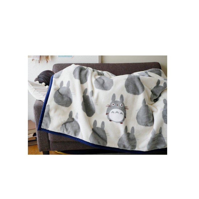 Linge de maison - Grande couverture Silhouette Totoro Gris 200x140 cm - Mon Voisin Toto