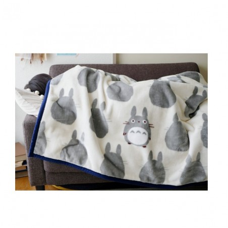 Household linen - Long blanket Big Totoro Silhouette 200x140 cm - My Neighbor Totoro