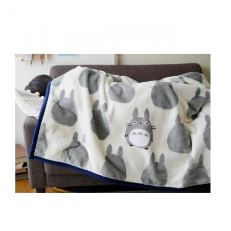 Linge de maison - Grande couverture Silhouette Totoro Gris 200x140 cm - Mon Voisin Toto