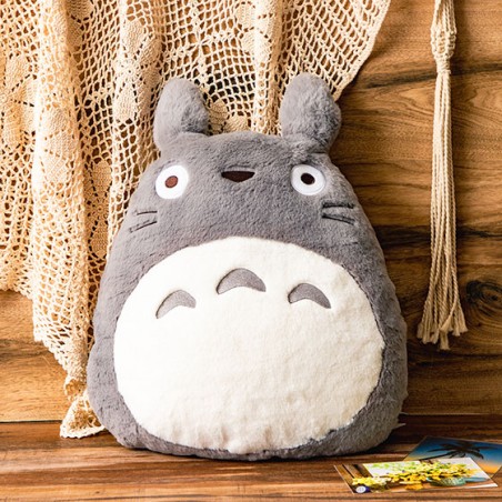 Pillow - Nakayoshi Cushion Grey Totoro - My Neighbor Totoro