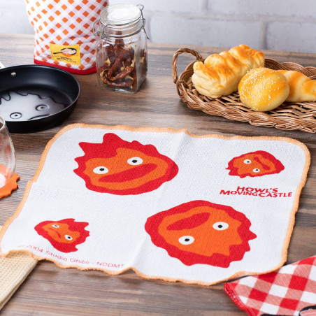 Kitchen and tableware - 2 pcs set Kitchen towel Calcifer - Howl's Moving Castle