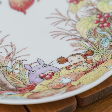 Japanese Porcelain - 23 cm Totoro Berries Plate - My Neighbor Totoro