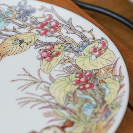 Japanese Porcelain - 23 cm Totoro Berries Plate - My Neighbor Totoro