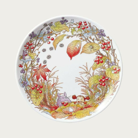 Japanese Porcelain - 23 cm Totoro Berries Plate - My Neighbor Totoro