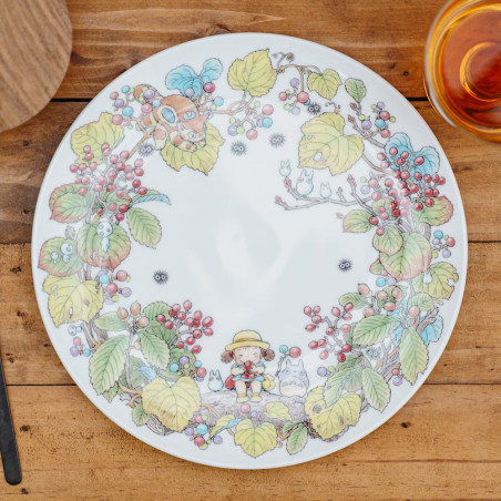 Japanese Porcelain - 23 cm Totoro Viburnum Plate - My Neighbor Totoro