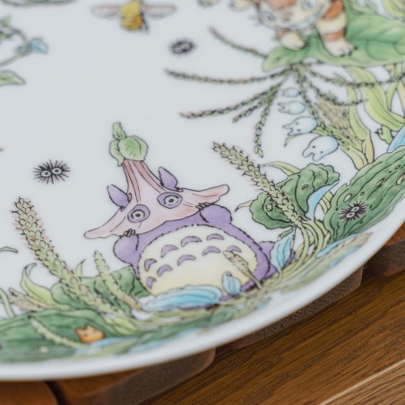 Japanese Porcelain - 23 cm Totoro Bindweed Plate - My Neighbor Totoro