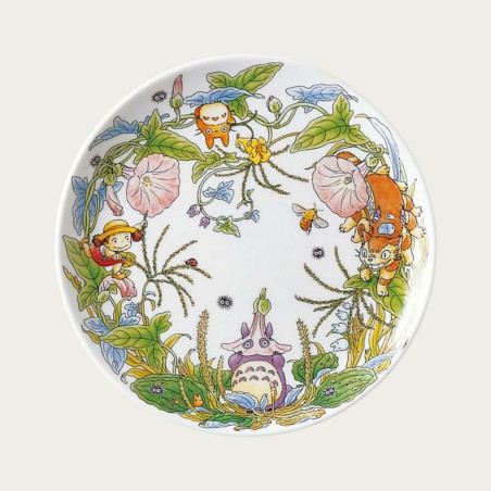 Porcelaine japonaise - Assiette 23 cm Totoro Liseron - Mon Voisin Tororo